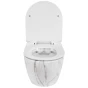 REA - Závěsná WC mísa včetně sedátka Carlos Flat Rimless Aiax Shiny REA-C6385