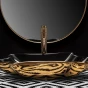 REA - Umyvadlo na desku Infinity Black Gold+zátka (perla) REA-U3402