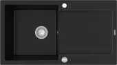 MEXEN - Leo granitový dřez 1 s odkapávačem 900x500 mm, černá 6501901010-77