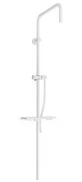 MEXEN - Sprchová souprava T, hladká hadice 150cm, mýdlenka, bílá 79393-20