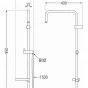 MEXEN - Sprchová souprava T, hladká hadice 150cm, mýdlenka, grafit 79393-66