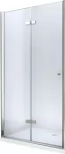 MEXEN - LIMA skládací dveře 75x190 cm 6mm, chrom, transparent se stěnovým profilem 856-075-000-01-00