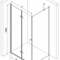 MEXEN/S - Sprchový kout zalamovací Lima 110x70, čiré sklo, chrom + vanička 856-110-070-00-00-4010