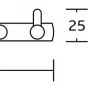 MEXEN - Trojháček na ručník, chrom 709163-00