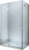 MEXEN/S - Roma sprchový kout 70x70, kyvný, čiré sklo, chrom + vanička 854-070-070-01-00-4010