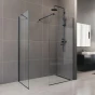 Mereo Sprchová stěna WALK IN, Novea, 90 x 200 cm, Black ALU, sklo Čiré (CK10602HB)