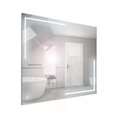 Zrcadlo závěsné s pískovaným motivem a LED osvětlením Nika LED 3/60