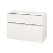 Mereo Mailo, koupelnová skříňka 101 cm, bílá, chrom madlo (CN512S)