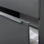Mereo Mailo, koupelnová skříňka s keramickým umyvadlem 101 cm, antracit, chrom madlo (CN532)