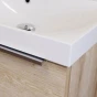 Mereo Mailo, koupelnová skříňka s umyvadlem z litého mramoru 61 cm, dub Riviera, chrom madlo (CN520M)