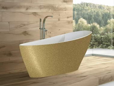 Volně stojící vana KEYA Glam - zlatá (VANSAP16GLAM01)