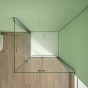 Obdélníkový sprchový kout MELODY R108, 100x80 se zalamovacími dveřmi včetně sprchové vaničky z litého mramoru