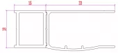 Rozšiřovací profil 15 mm pro sérii Melody D1, Melody D2, Melody B8 a Melody S4