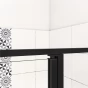 Čtvercový sprchový kout BLACK SAFIR R22, 120x120 cm, se dvěma jednokřídlými dveřmi s pevnou stěnou, rohový vstup