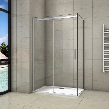 Obdélníkový sprchový kout HARMONY 100x90, L/P varianta včetně sprchové vaničky z litého mramoru