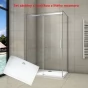 Obdélníkový sprchový kout HARMONY 140x90, L/P varianta včetně sprchové vaničky z litého mramoru