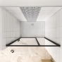 Sprchové dveře BLACK SAFIR B5 90, jednokřídlé s pevnou stěnou 89-91 x 185 