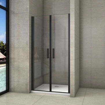 Sprchové dveře dvoukřídlé BLACK SAFIR D2 100, 96-100 x 200