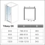 Sprchové dveře TIFANY B5 100 jednokřídlé s pevnou stěnou 99-102 x 200, varianta pravá