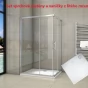 Sprchový kout čtvercový, SIMPLE 76x76 L/P varianta, rohový vstup včetně sprchové vaničky z litého mramoru