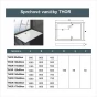 Sprchový kout DIAMOND 100x80 L/P varianta včetně sprchové vaničky z litého mramoru
