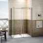 Sprchový kout DIAMOND 100x80 L/P varianta včetně sprchové vaničky z litého mramoru