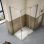 Sprchový kout DIAMOND 100x80 L/P varianta včetně sprchové vaničky z litého mramoru