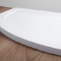 THOR Sprchová vanička z litého mramoru, čtvrtkruh, R550 90x90x3