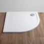THOR Sprchová vanička z litého mramoru, čtvrtkruh, R550 90x90x3