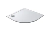THOR Sprchová vanička z litého mramoru, čtvrtkruh, R550 90x90x3 - levý odpad