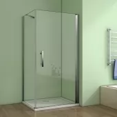 Obdélníkový sprchový kout MELODY D1 80x100 s jednokřídlými dveřmi včetně sprchové vaničky z litého mramoru