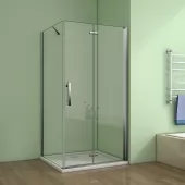 Obdélníkový sprchový kout MELODY B8 80x100 cm se zalamovacími dveřmi včetně sprchové vaničky z litého mramoru 
