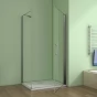 Obdélníkový sprchový kout MELODY D1 100x80 s jednokřídlými dveřmi včetně sprchové vaničky z litého mramoru 