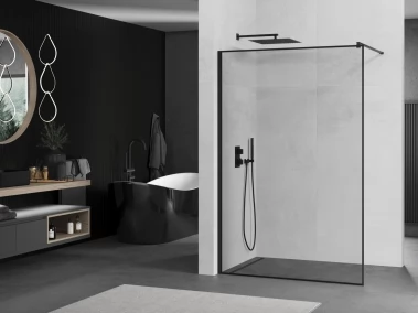 Walk-in sprchový kout ALGORA BLACK (OLBALGO80BC)