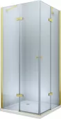 MEXEN/S - ROMA sprchový kout 90x90, transparent, zlato 854-090-080-50-00-02