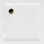 MEXEN/S - Flat sprchová vanička čtvercová slim 100 x 100, bílá + zlatý sifon 40101010G