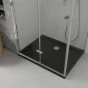 MEXEN/S - Lima sprchový kout zalamovací dveře 80 x 100, transparent, chrom + Flat černá vanička se sifonem 856-080-100-01-00-4070
