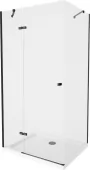 MEXEN/S - Roma sprchový kout 120x70, transparent, černá + bílá vanička se sifonem 854-120-070-70-00-4010B