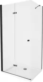 MEXEN/S - Lima sprchový kout 70x100, transparent, černá + bílá vanička se sifonem 856-070-100-70-00-4010B
