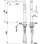 KFA - DUERO DESIGN dřezová baterie s otočnou vytahovací sprchou a přepínáním, INOX 6623-220-22