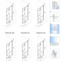 REA/S - Skládací sprchový kout Rea Fold N2 Modulární 80x120 KAB-00010