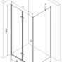 MEXEN/S - Lima sprchový kout zalamovací dveře 120 x 90, transparent, chrom + Flat černá vanička se sifonem 856-120-090-01-00-4070