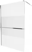 MEXEN/S - KIOTO Sprchová zástěna WALK-IN s poličkou a držákem ručníků 70 x 200, transparent/matné sklo 8 mm, chrom 800-070-121-01-35