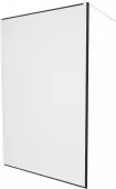 MEXEN/S - KIOTO Sprchová zástěna WALK-IN 80 x 200, transparent/černý vzor 8 mm, bílá 800-080-101-20-70
