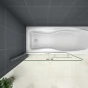 Vanová zástěna S22H 95x140 - dvoudílná sklopná, čiré sklo