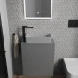 MEXEN - Nadia umyvadlo na desku 46 x 23, světle šedá mat 21614661