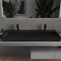 MEXEN - Ava umyvadlo na desku litý mramor 2/O 120 x 46 cm, černá 23011272