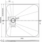 MEXEN - Hugo sprchová vanička čtvercová SMC 90 x 90, šedá 42619090