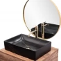 Umyvadlo na desku REA Inga Black Marble Mat REA-U8006