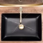 Umyvadlo na desku REA Inga Black Marble Mat REA-U8006